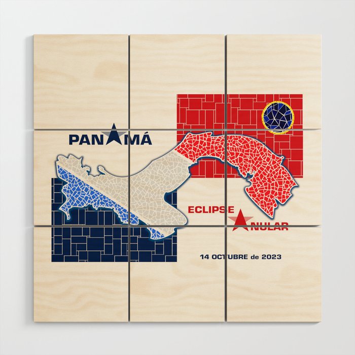 Panama Annular Eclipse 2023 Wood Wall Art