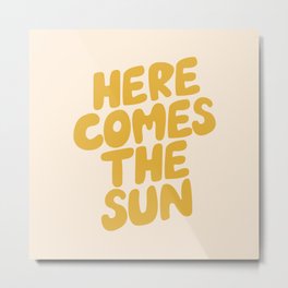 Here Comes the Sun Metal Print | Midcentury, Rainbow, Trippy, Minimalism, Graphicdesign, Monday, Inspirational, Pastel, Color, Pastels 