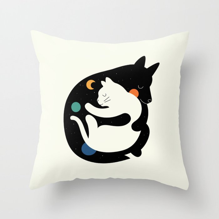 More Hugs Less Fights Throw Pillow