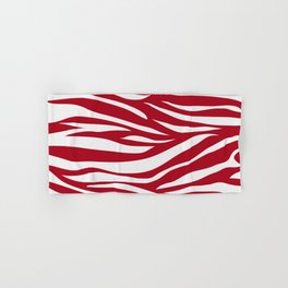 red + white zebra Hand & Bath Towel