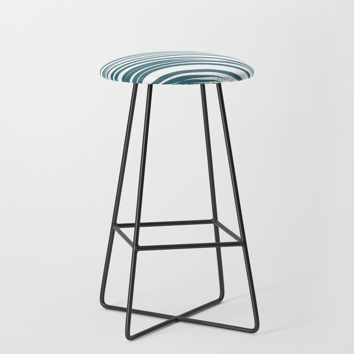 Ocean stripes background Bar Stool