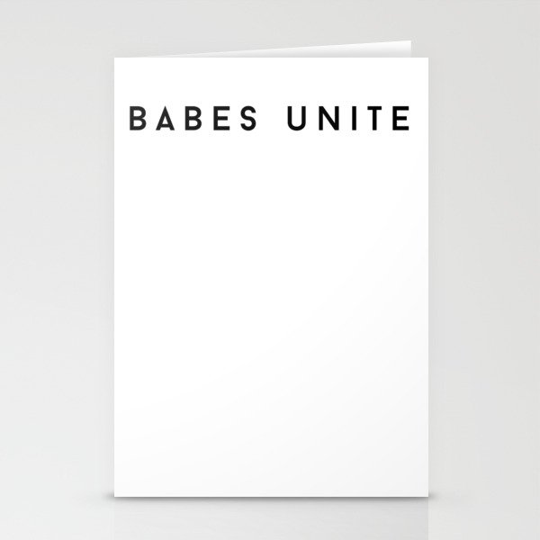 BABES UNITED (Black) Stationery Cards