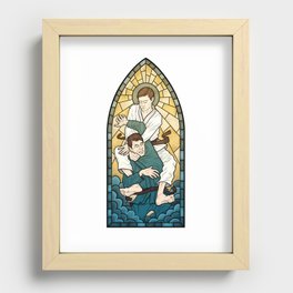 Stained Glass Strangle Recessed Framed Print