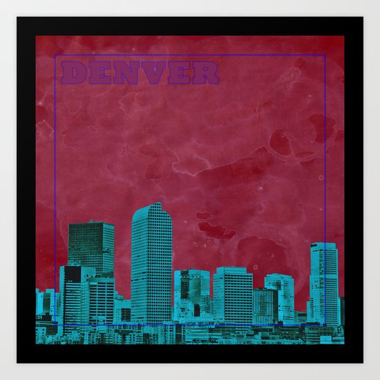 Denver Skyline Print Art Print