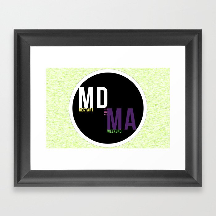 MDMA (Restart the weekend) Framed Art Print