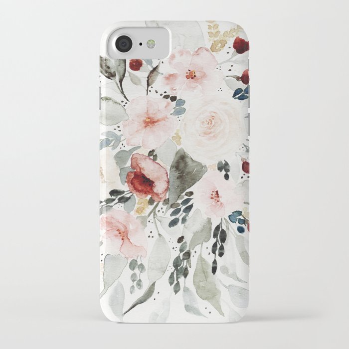 loose watercolor bouquet iphone case