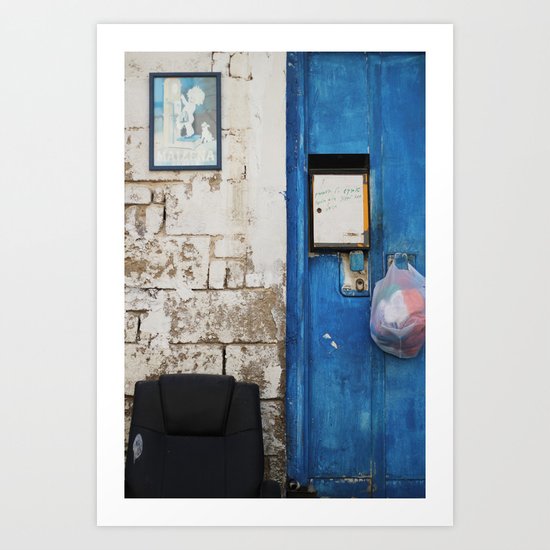 Blue door Art Print