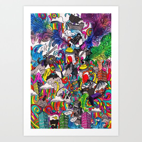 Grayscale Art Print