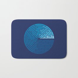 Almighty Ocean Bath Mat | Outdoors, Nature, Water, Minimal, Geometric, Graphicdesign, Pattern, Ocean, Wave, Power 