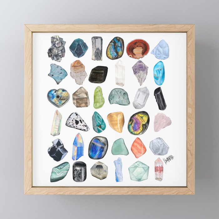Illuminated Structure: Mineral Party 2 Framed Mini Art Print