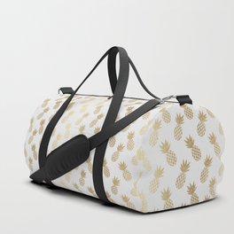 Gold Pineapple Pattern Duffle Bag