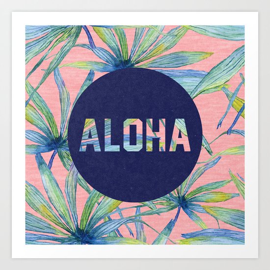 Aloha - pink version Art Print