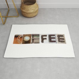 COFFEE Strong photo letter art typography Rug