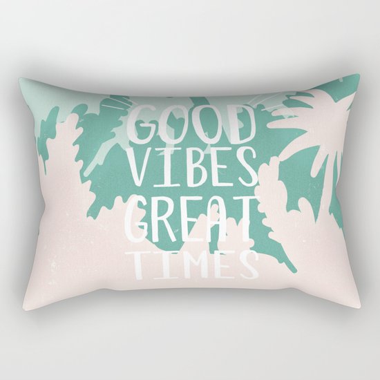 Good Vibes Great Times Rectangular Pillow