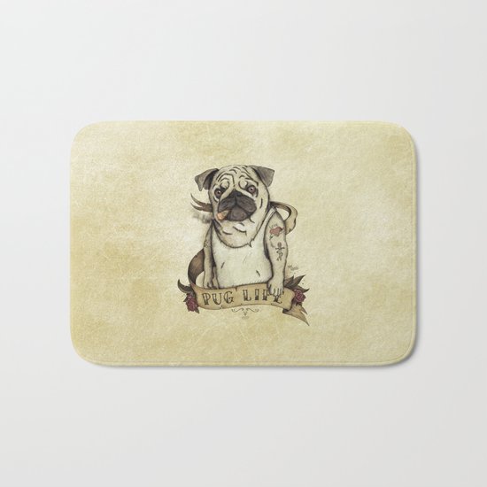 Pug Life Bath Mat