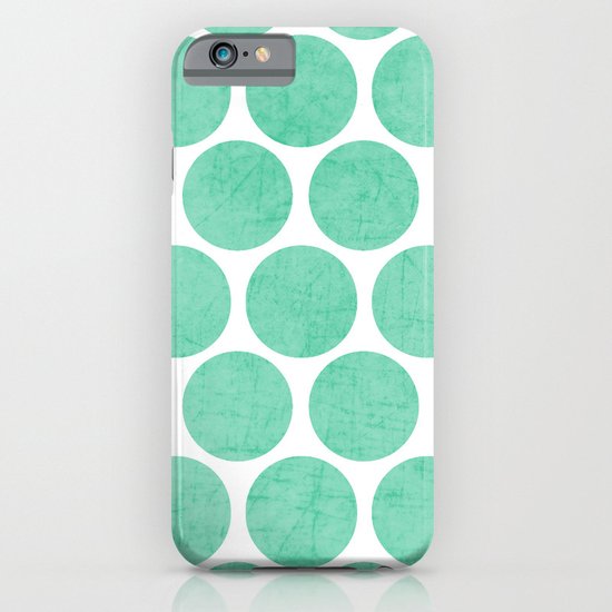 mint polka dots iPhone & iPod Case