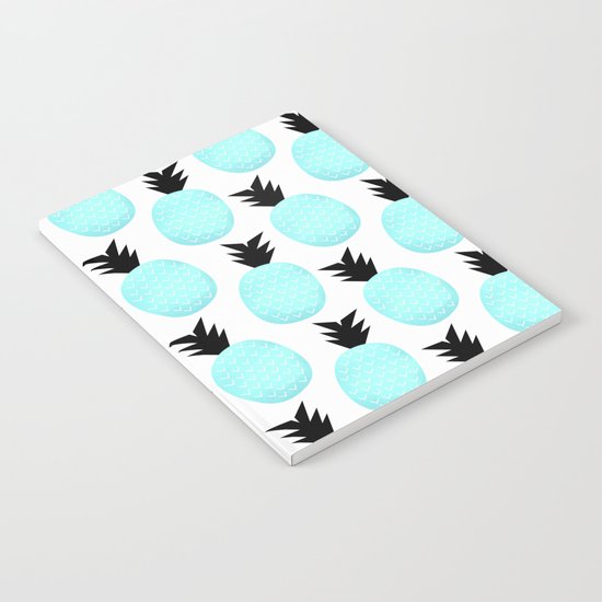 Turquoise Pineapples Notebook