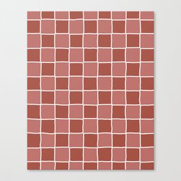 Terracotta Tiles Checker Canvas Print
