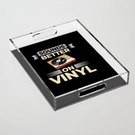 Vinyl Record Player LP Music Album Acrylic Tray