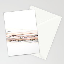 "Sign Here" (Office Humor) Stationery Card