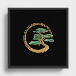 Zen Enzo Geode Bonsai Tree Framed Canvas