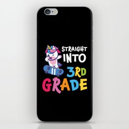 Straight Into 3rd Grade Dabbing Unicorn iPhone Skin