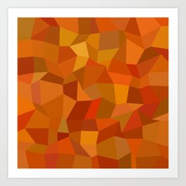 Geometry Shape Surface Orange Amber Ombre Saffron Yellow Art Print
