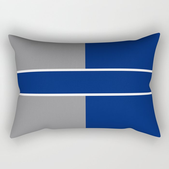 Team Color 6..navy,gray Rectangular Pillow