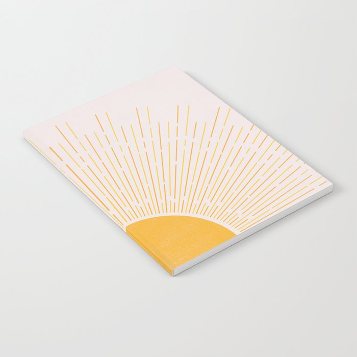 Sun Rise Art, Horizontal boho Sun Notebook