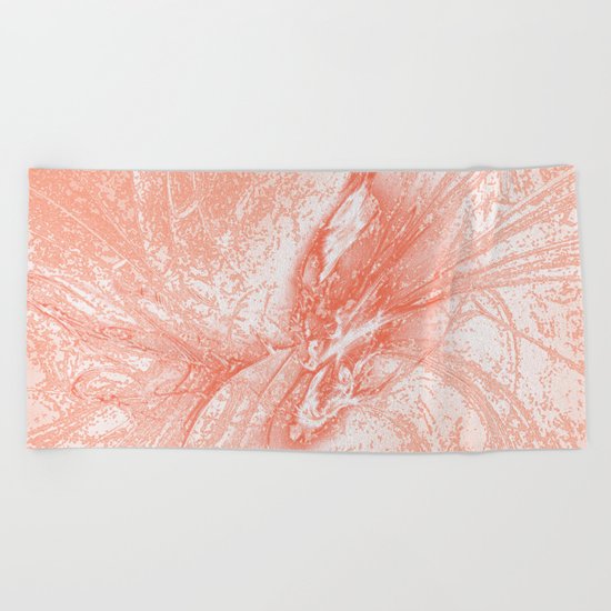 Splatter in Guava Beach Towel