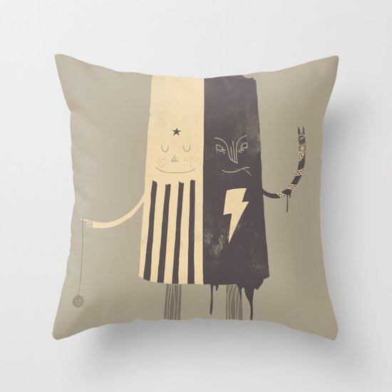 Non-Identical Twins Throw Pillow