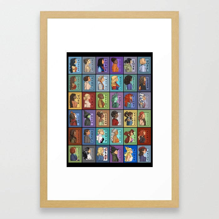 She Series Collage 1 4 Framed Art Print By Karenhallion Society6