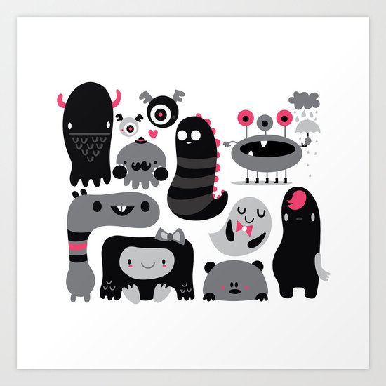 Monstruos Art Print