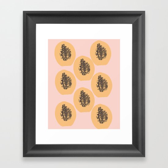 Papaya Print Framed Art Print