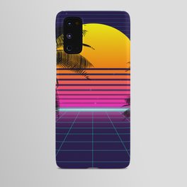 synthwave sunset classic Android Case