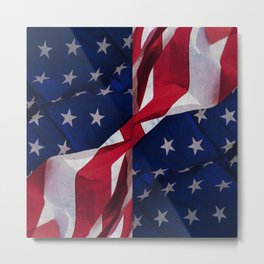 RED, WHITE AND BLUE Metal Print | Collage, Independence, Day, Flag, Stripes, American, Usflag, Fourth, Redwhiteandblue, 4Th 