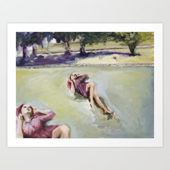 Agnes on the lawn Art Print