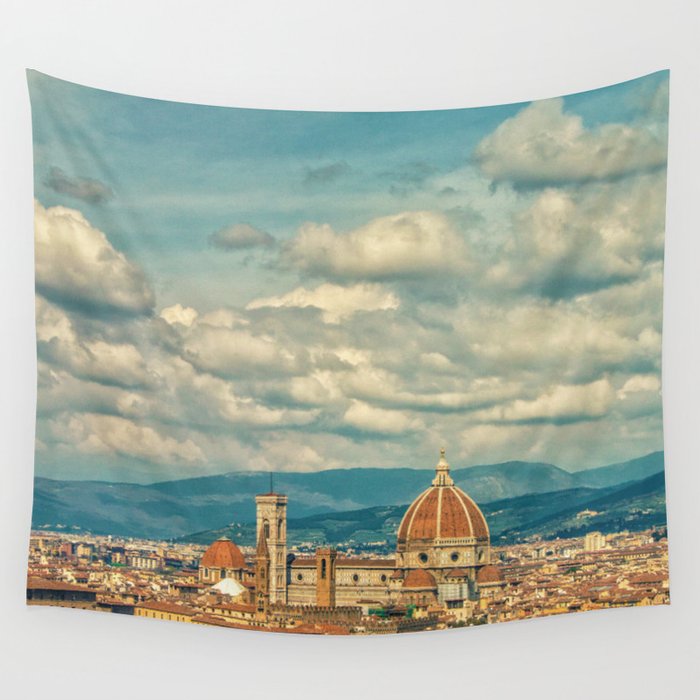 Duomo in Florence Skyline Wall Tapestry