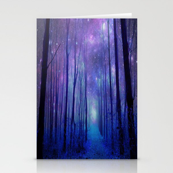 Fantasy Path Purple Blue Stationery Cards