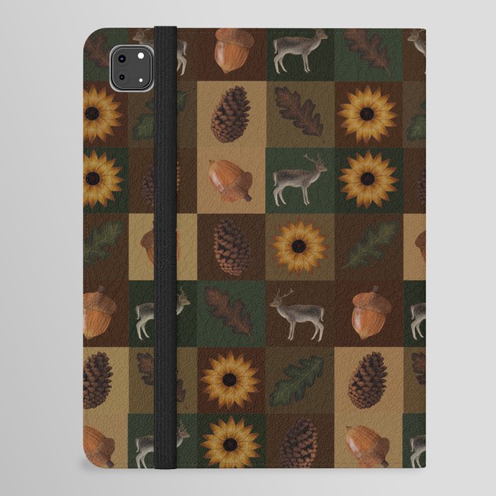 Checkered Spring Forest iPad Folio Case