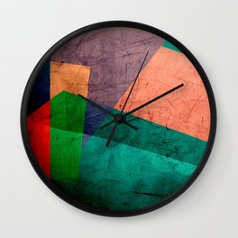 Colorful Scratches Wall Clock