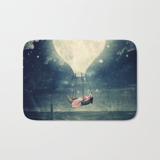 Moon Reverie over Paris Bath Mat