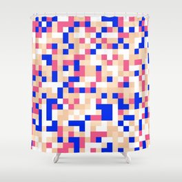 Abstract Multicolor Halftone Background.  Shower Curtain