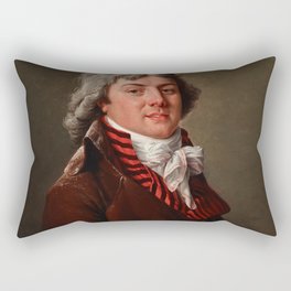 Portrait of a Man, 1780s, by Adelaide Labille-Guiard Rectangular Pillow