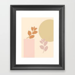 Pastel Autumn - Simple Illustration inspired by Matisse Framed Art Print