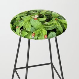 Mint Peppermint And Ladybugs Bar Stool