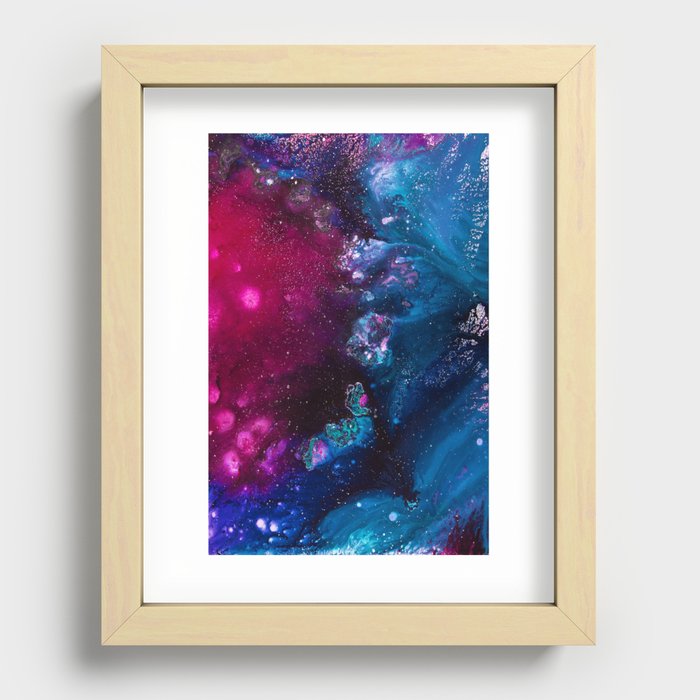 Oceans and Nebulas Recessed Framed Print