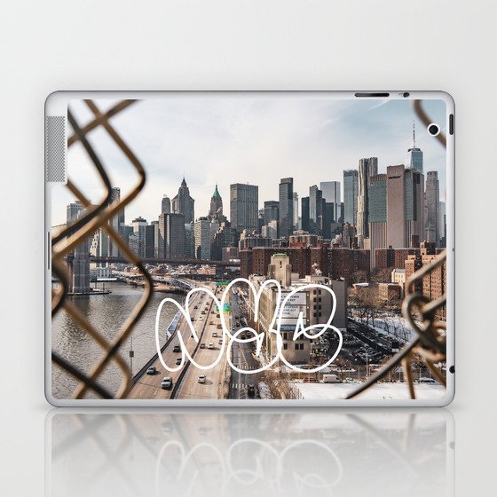 NYC Skyline and Brooklyn Bridge Laptop & iPad Skin