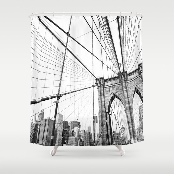 Brooklyn Bridge Shower Curtain By Archidesign Society6 Brooklyn Bridge Shower Curtain