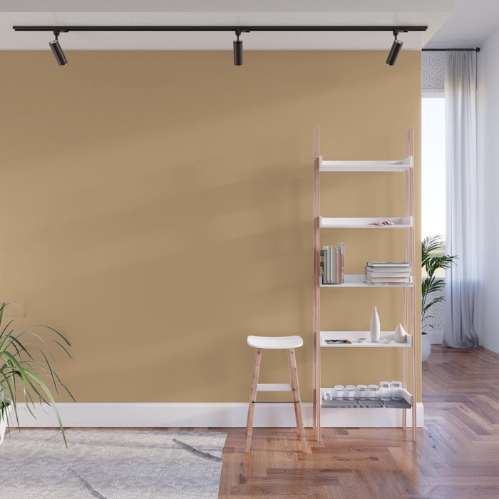 Cozy Autumn Beige Solid Color Pairs To Sherwin Williams Golden Fleece SW 6388 Wall Mural